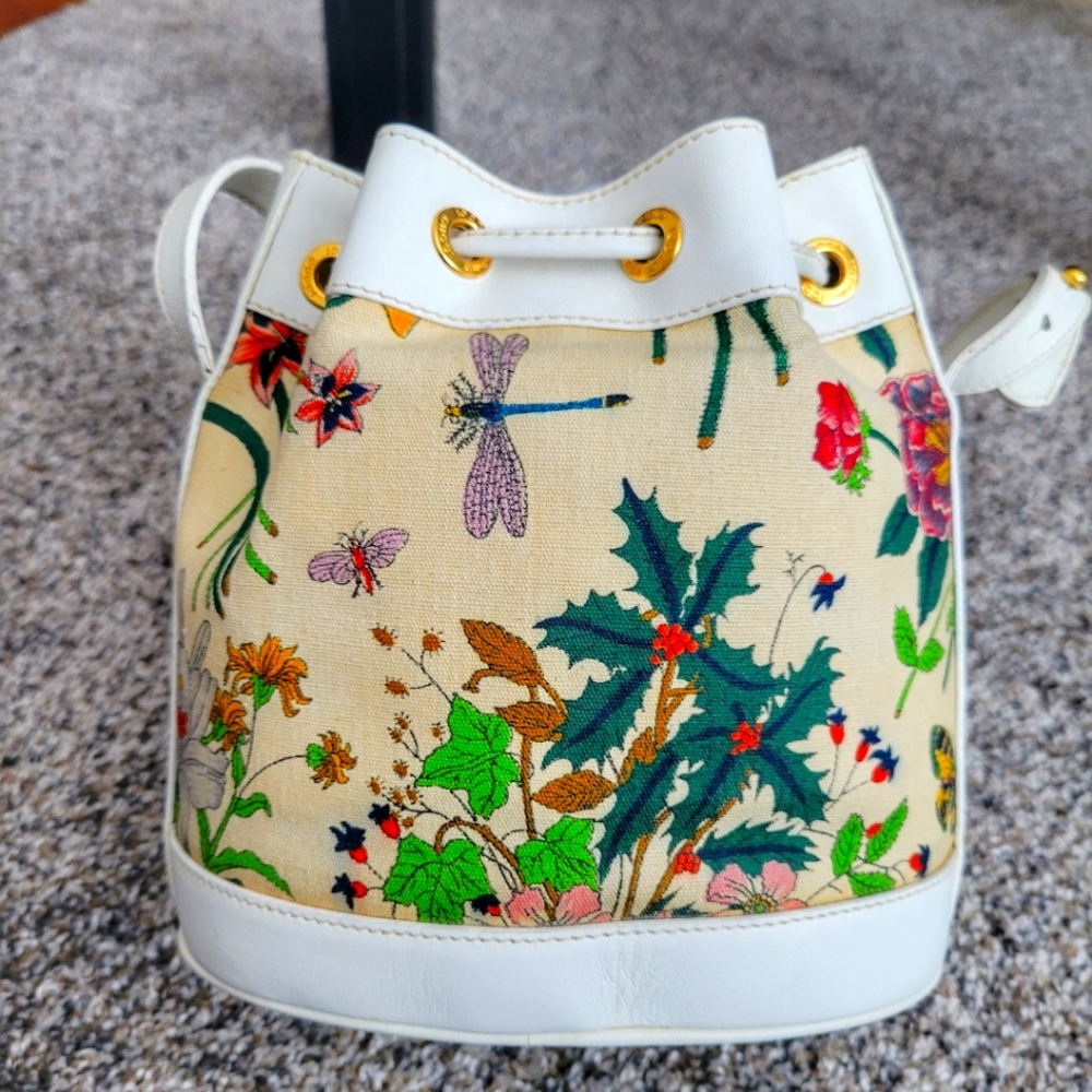 Gucci White Leather Shoulder Bag